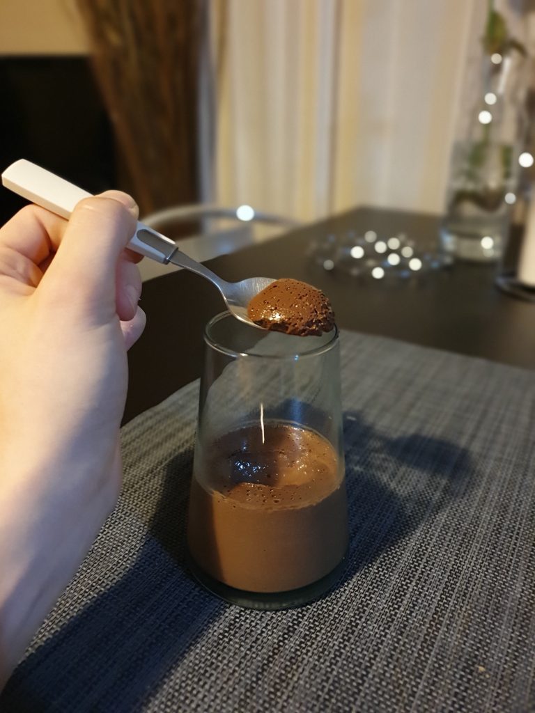 Blender made chocolate cream