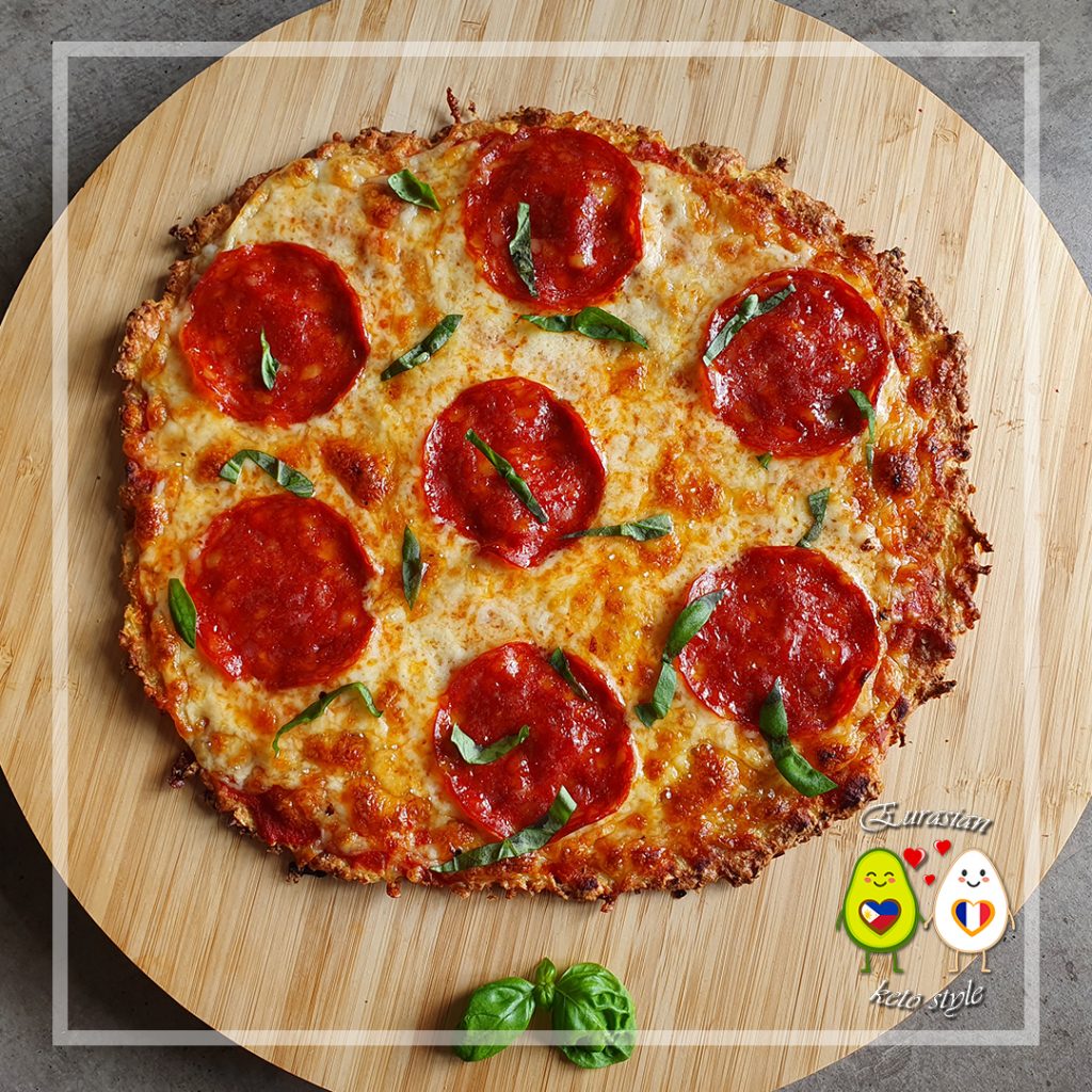 Pizza keto à base de choufleur Lowcarb Eurasian Keto Style